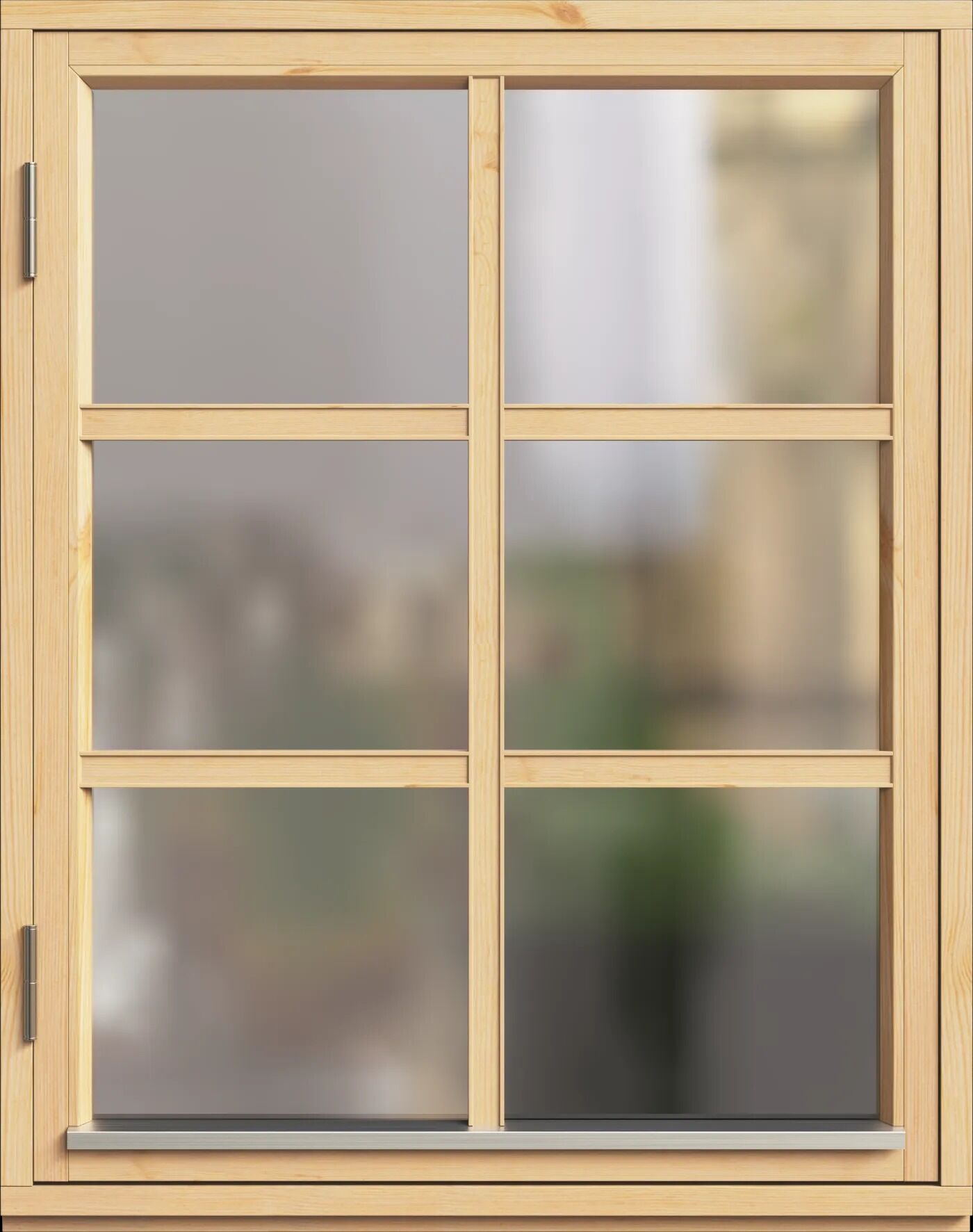 Fönster 8x10 sidohängt, med spröjs